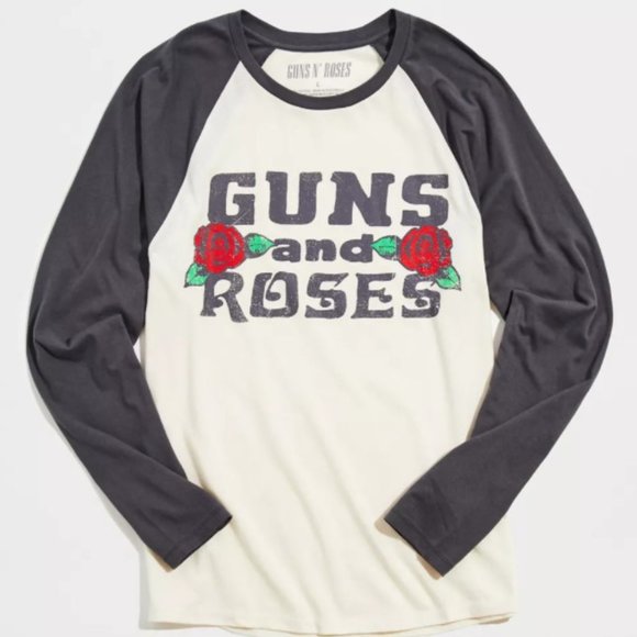 Guns N’ Roses Logo Long Sleeve Raglan Tee - Picture 2 of 3